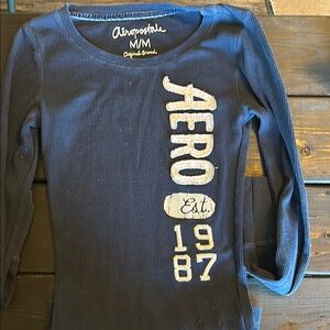Aeropostale Navy Long Sleeve Top